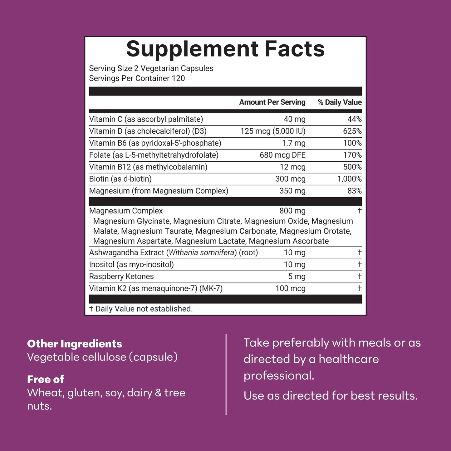 Supplement facts